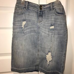 Denim Pencil Skirt